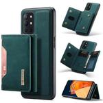 DG.MING M2 Series 3-Fold Multi Card Bag Back Cover Shockproof Case with Wallet & Holder Function For OnePlus 9R(Green)