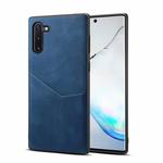 For Samsung Galaxy Note10 Skin Feel PU + TPU Protective Case with Card Slot(Blue)