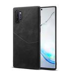 For Samsung Galaxy Note10+ Skin Feel PU + TPU Protective Case with Card Slot(Black)