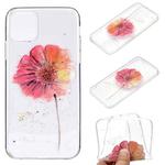 For iPhone 13 Pro Max Coloured Drawing Pattern Transparent TPU Protective Case (Flower)