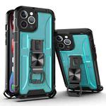 For iPhone 12 Pro Max PC + TPU Shockproof Protective Case with Corkscrew Holder(Sky Blue)