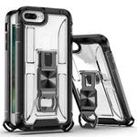 PC + TPU Shockproof Protective Case with Corkscrew Holder For iPhone 8 Plus & 7 Plus(Transparent White)