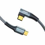 JOYROOM S-1550N12 Topspeed Series 100W USB-C / Type-C to USB-C / Type-C Elbow Fast Charging Data Cable, Cable Length: 1.5m(Grey)