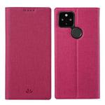 For Google Pixel 5a ViLi DMX Series Shockproof TPU + PU Leather Magnetic Attraction Horizontal Flip Case with Card Slot & Holder(Rose Red)