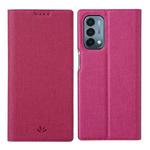 For OnePlus Nord N200 5G ViLi DMX Series Shockproof TPU + PU Leather Magnetic Attraction Horizontal Flip Case with Card Slot & Holder(Rose Red)