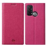 For OPPO Reno5 A ViLi DMX Series Shockproof TPU + PU Leather Magnetic Attraction Horizontal Flip Case with Card Slot & Holder(Rose Red)