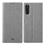 For Sony Xperia 10 III ViLi DMX Series Shockproof TPU + PU Leather Magnetic Attraction Horizontal Flip Case with Card Slot & Holder(Grey)