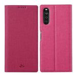 For Sony Xperia 10 III ViLi DMX Series Shockproof TPU + PU Leather Magnetic Attraction Horizontal Flip Case with Card Slot & Holder(Rose Red)