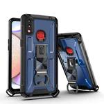 PC + TPU Shockproof Protective Case with Corkscrew Holder For Samsung Galaxy A10s(Sapphire Blue)