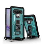 PC + TPU Shockproof Protective Case with Corkscrew Holder For LG Stylo 6(Sky Blue)