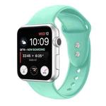 Double Nail Silicone Strap Watch Band For Apple Watch Series 8&7 41mm / SE 2&6&SE&5&4 40mm / 3&2&1 38mm(Mint Green)