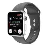 Double Nail Silicone Strap Watch Band For Apple Watch Series 8&7 41mm / SE 2&6&SE&5&4 40mm / 3&2&1 38mm(Dark Grey)