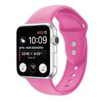 Double Nail Silicone Strap Watch Band For Apple Watch Series 8&7 41mm / SE 2&6&SE&5&4 40mm / 3&2&1 38mm(Hot Pink)