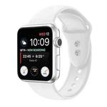 Double Nail Silicone Strap Watch Band For Apple Watch Ultra 49mm / Series 8&7 45mm / SE 2&6&SE&5&4 44mm / 3&2&1 42mm(White)