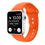 Double Nail Silicone Strap Watch Band For Apple Watch Series 7 45mm / 6 & SE & 5 & 4 44mm / 3 & 2 & 1 42mm(Orange)