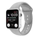 Double Nail Silicone Strap Watch Band For Apple Watch Ultra 49mm / Series 8&7 45mm / SE 2&6&SE&5&4 44mm / 3&2&1 42mm(Grey)