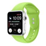 Double Nail Silicone Strap Watch Band For Apple Watch Ultra 49mm / Series 8&7 45mm / SE 2&6&SE&5&4 44mm / 3&2&1 42mm(Green)