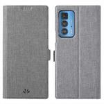 ViLi K Series Shockproof TPU + PU Leather Magnetic Buckle Horizontal Flip Case with Card Slots & Wallet & Holder For Motorola Moto Edge 20 Pro(Grey)