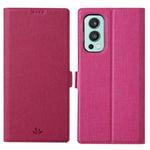 ViLi K Series Shockproof TPU + PU Leather Magnetic Buckle Horizontal Flip Case with Card Slots & Wallet & Holder For OnePlus Nord 2 5G(Rose Red)