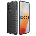 For vivo iQOO 8 Carbon Fiber Texture Shockproof TPU Case(Black)