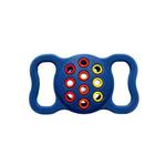 Pet Dog Cat Collar Dual-color Shockproof Silicone Protective Cover Case For AirTag(Blue Red Yellow)