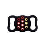 Pet Dog Cat Collar Dual-color Shockproof Silicone Protective Cover Case For AirTag(Black Red Yellow)