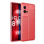 For vivo iQOO 8 Pro Litchi Texture TPU Shockproof Case(Red)
