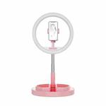 JM01 11 inch Single Position Fill Light Beauty Selfie Desktop Bracket Live Broadcast Integrated Floor LED Light(Pink)