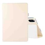 For Honor Tablet V7 Pro Litchi Texture Solid Color Horizontal Flip Leather Case with Holder & Pen Slot(White)
