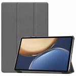 For Honor Tablet V7 Pro Custer Texture Horizontal Flip Leather Case with Three-folding Holder & Sleep / Wake-up Function(Grey)