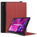 For Lenovo Yoga Tab 11 Custer Texture Horizontal Flip PU Leather Case with Holder & Sleep / Wake-up Function(Wine Red)