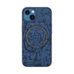 For iPhone 13 Pro ROCK SPACE Moca Magnetic Protective Case with Bracket For iPhone 13(Blue)