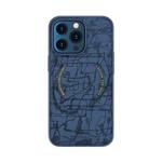 ROCK SPACE Moca Magnetic Protective Case with Bracket For iPhone 13 Pro(Blue)