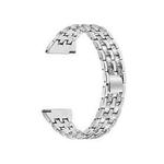 22mm For Samsung Smart Watch Double Rows Diamond Steel Watch Band(Silver)