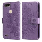 7-petal Flowers Embossing Pattern Horizontal Flip PU Leather Case with Holder & Card Slots & Wallet & Photo Frame For Tecno Pop 2 F / Pop 2 Power(Light Purple)