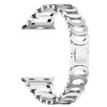 C-type Diamond Steel Watch Band For Apple Watch Ultra 49mm / Series 8&7 45mm / SE 2&6&SE&5&4 44mm / 3&2&1 42mm(Silver)