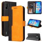 Business Stitching-Color Horizontal Flip PU Leather Case with Holder & Card Slots & Photo Frame For Tecno Spark 6 Go(Orange)