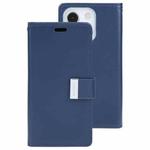 For iPhone 13 mini GOOSPERY RICH DIARY Crazy Horse Texture Horizontal Flip Leather Case with Holder & Card Slots & Wallet (Blue)
