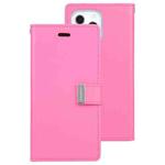For iPhone 13 Pro GOOSPERY RICH DIARY Crazy Horse Texture Horizontal Flip Leather Case with Holder & Card Slots & Wallet (Rose Red)