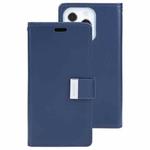 For iPhone 13 GOOSPERY RICH DIARY Crazy Horse Texture Horizontal Flip Leather Case with Holder & Card Slots & Wallet Pro Max(Blue)