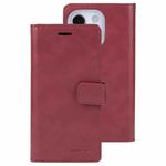 For iPhone 13 GOOSPERY MANSOOR Crazy Horse Texture Horizontal Flip Leather Case with Holder & Card Slots & Wallet(Wine Red)