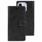 For iPhone 13 mini GOOSPERY MANSOOR Crazy Horse Texture Horizontal Flip Leather Case with Holder & Card Slots & Wallet (Black)