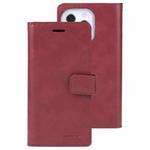 For iPhone 13 Pro GOOSPERY MANSOOR Crazy Horse Texture Horizontal Flip Leather Case with Holder & Card Slots & Wallet (Wine Red)