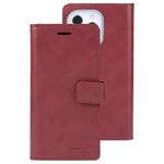 For iPhone 13 Pro Max GOOSPERY MANSOOR Crazy Horse Texture Horizontal Flip Leather Case with Holder & Card Slots & Wallet (Wine Red)