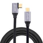 USB-C / Type-C Male to USB-C / Type-C Elbow Transmission Data Cable, Cable Length:3m