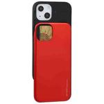 For iPhone 13 GOOSPERY SKY SLIDE BUMPER TPU + PC Sliding Back Cover Protective Case with Card Slot(Red)