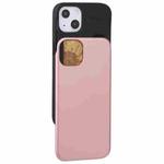 For iPhone 13 GOOSPERY SKY SLIDE BUMPER TPU + PC Sliding Back Cover Protective Case with Card Slot(Rose Gold)
