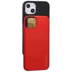 For iPhone 13 mini GOOSPERY SKY SLIDE BUMPER TPU + PC Sliding Back Cover Protective Case with Card Slot (Red)