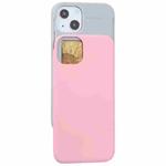 For iPhone 13 mini GOOSPERY SKY SLIDE BUMPER TPU + PC Sliding Back Cover Protective Case with Card Slot (Pink)