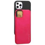 For iPhone 13 Pro GOOSPERY SKY SLIDE BUMPER TPU + PC Sliding Back Cover Protective Case with Card Slot (Rose Red)